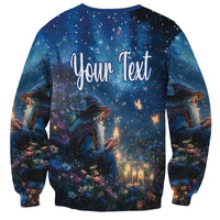 Personalized Iceland Yule Lads Christmas Sweatshirt Merry Kertasnikir Under Vibrant Flowers - Wonder Print Shop