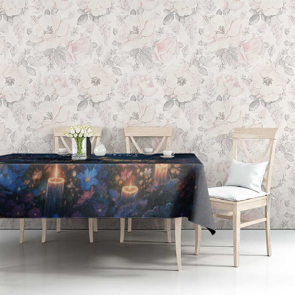 Personalized Iceland Yule Lads Christmas Tablecloth Merry Kertasnikir Under Vibrant Flowers - Wonder Print Shop