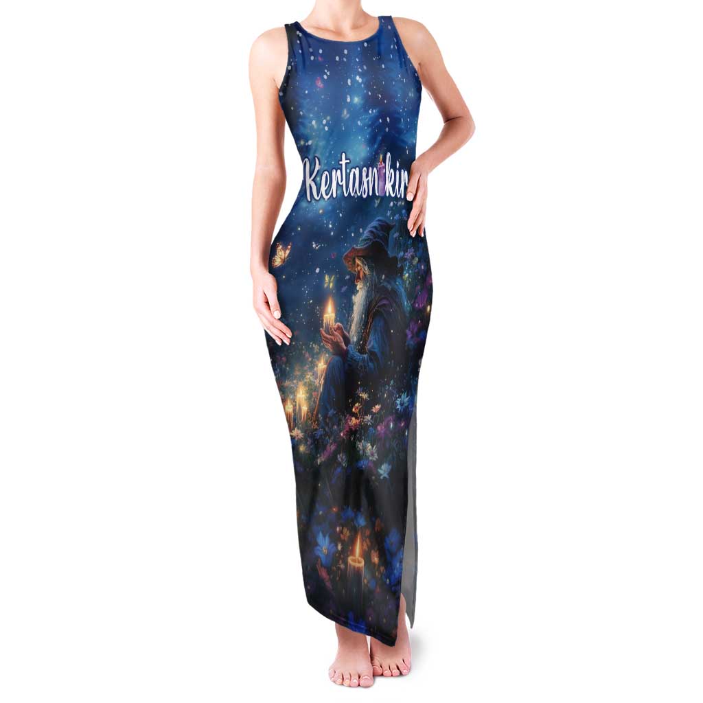 Personalized Iceland Yule Lads Christmas Tank Maxi Dress Merry Kertasnikir Under Vibrant Flowers - Wonder Print Shop