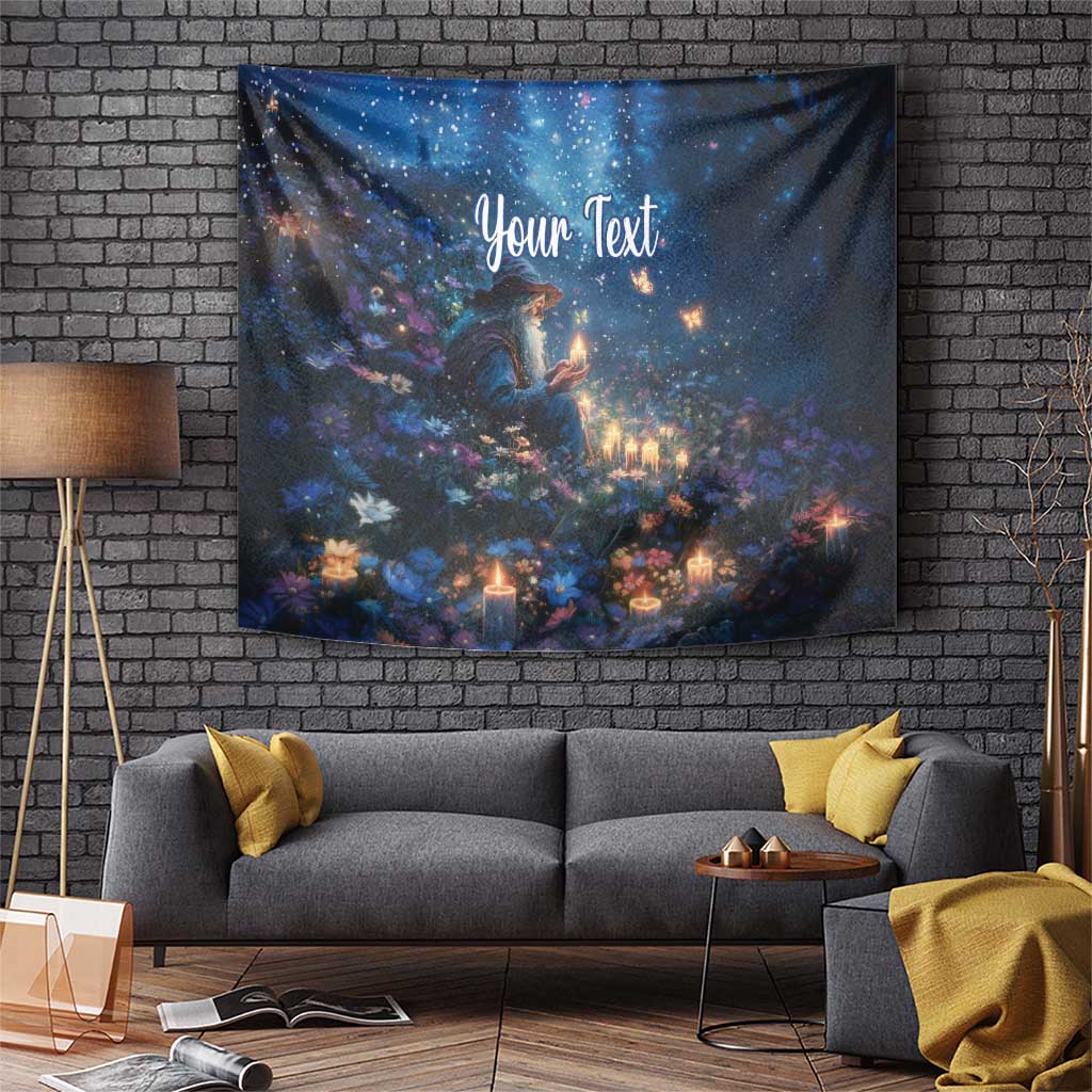 Personalized Iceland Yule Lads Christmas Tapestry Merry Kertasnikir Under Vibrant Flowers - Wonder Print Shop