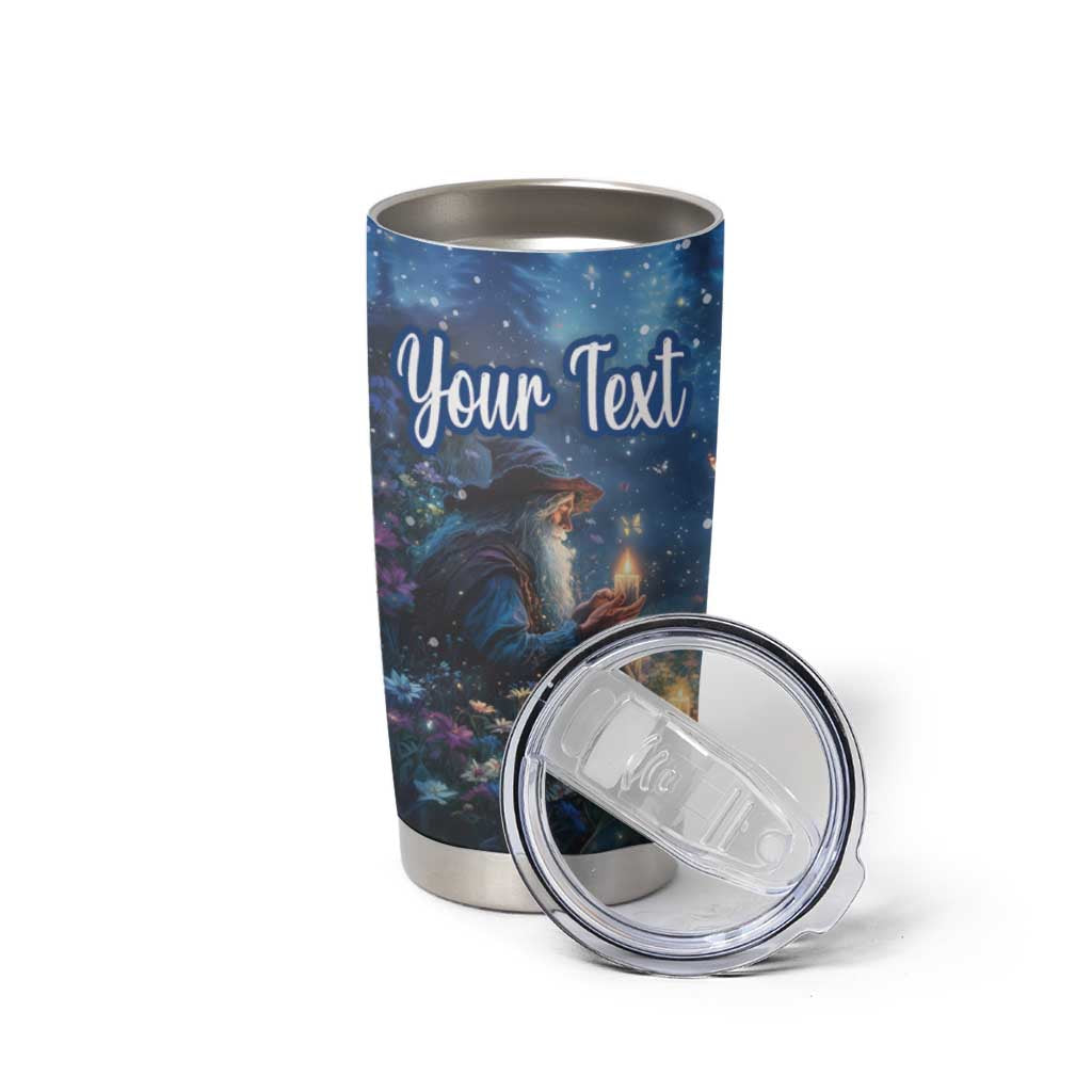 Personalized Iceland Yule Lads Christmas Tumbler Cup Merry Kertasnikir Under Vibrant Flowers - Wonder Print Shop