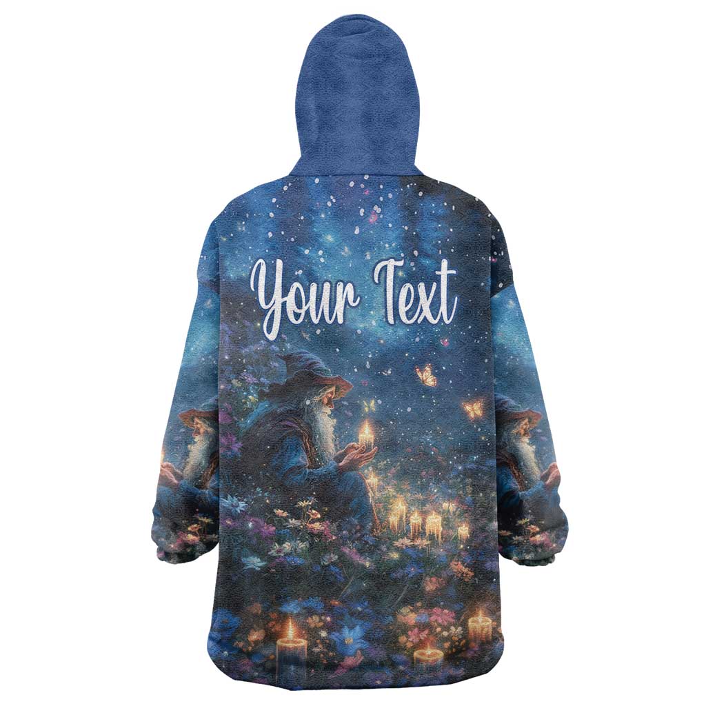 Personalized Iceland Yule Lads Christmas Wearable Blanket Hoodie Merry Kertasnikir Under Vibrant Flowers - Wonder Print Shop