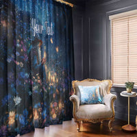 Personalized Iceland Yule Lads Christmas Window Curtain Merry Kertasnikir Under Vibrant Flowers - Wonder Print Shop