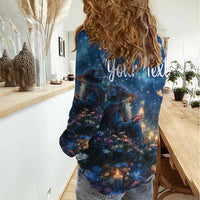 Personalized Iceland Yule Lads Christmas Women Casual Shirt Merry Kertasnikir Under Vibrant Flowers - Wonder Print Shop