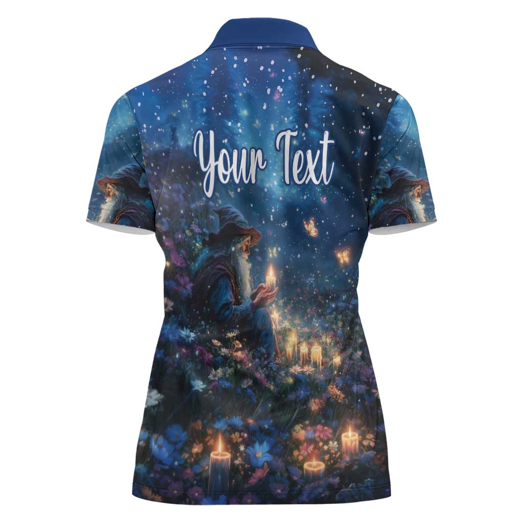 Personalized Iceland Yule Lads Christmas Women Polo Shirt Merry Kertasnikir Under Vibrant Flowers - Wonder Print Shop