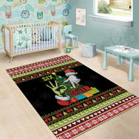 Six Seven Christmas Area Rug Funny Santa and Green Hands - Wonder Print Shop