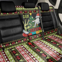 Six Seven Christmas Back Car Seat Cover Funny Santa and Green Hands - Wonder Print Shop