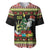 Six Seven Christmas Baseball Jersey Funny Santa and Green Hands - Wonder Print Shop