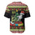 Six Seven Christmas Baseball Jersey Funny Santa and Green Hands - Wonder Print Shop