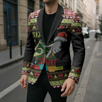 Six Seven Christmas Blazer Funny Santa and Green Hands - Wonder Print Shop