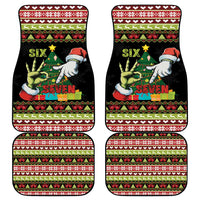 Six Seven Christmas Car Mats Funny Santa and Green Hands - Wonder Print Shop