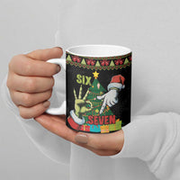 Six Seven Christmas Ceramic Mug Funny Santa and Green Hands - Wonder Print Shop