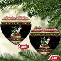 Six Seven Christmas Ceramic Ornament Funny Santa and Green Hands - Wonder Print Shop