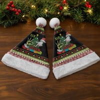 Six Seven Christmas Santa Hat Funny Santa and Green Hands - Wonder Print Shop