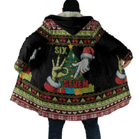 Six Seven Christmas Cloak Funny Santa and Green Hands - Wonder Print Shop