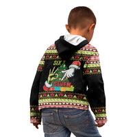 Six Seven Christmas Kid Hoodie Funny Santa and Green Hands - Wonder Print Shop