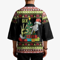 Six Seven Christmas Kimono Funny Santa and Green Hands - Wonder Print Shop