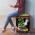 Six Seven Christmas Luggage Cover Funny Santa and Green Hands - Wonder Print Shop