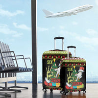 Six Seven Christmas Luggage Cover Funny Santa and Green Hands - Wonder Print Shop