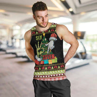 Six Seven Christmas Men Tank Top Funny Santa and Green Hands - Wonder Print Shop