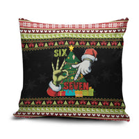 Six Seven Christmas Pillow Cover Funny Santa and Green Hands - Wonder Print Shop