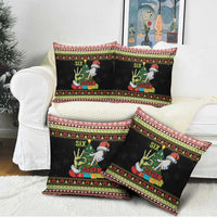 Six Seven Christmas Pillow Cover Funny Santa and Green Hands - Wonder Print Shop
