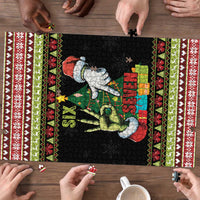 Six Seven Christmas Puzzle Funny Santa and Green Hands - Wonder Print Shop