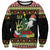 Six Seven Christmas Sweatshirt Funny Santa and Green Hands - Wonder Print Shop