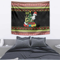 Six Seven Christmas Tapestry Funny Santa and Green Hands - Wonder Print Shop