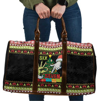 Six Seven Christmas Travel Bag Funny Santa and Green Hands - Wonder Print Shop
