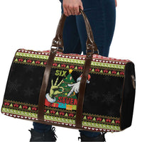 Six Seven Christmas Travel Bag Funny Santa and Green Hands - Wonder Print Shop