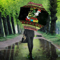 Six Seven Christmas Umbrella Funny Santa and Green Hands - Wonder Print Shop
