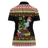 Six Seven Christmas Women Polo Shirt Funny Santa and Green Hands - Wonder Print Shop