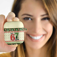 Funny Six Seven 67 Christmas AirPods Case Christmas Santa Patterns - Wonder Print Shop