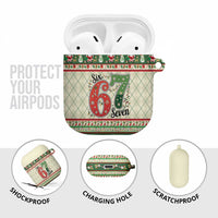 Funny Six Seven 67 Christmas AirPods Case Christmas Santa Patterns - Wonder Print Shop