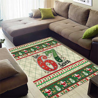 Funny Six Seven 67 Christmas Area Rug Christmas Santa Patterns - Wonder Print Shop