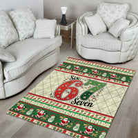 Funny Six Seven 67 Christmas Area Rug Christmas Santa Patterns - Wonder Print Shop