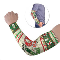 Funny Six Seven 67 Christmas Arm Sleeves Christmas Santa Patterns - Wonder Print Shop
