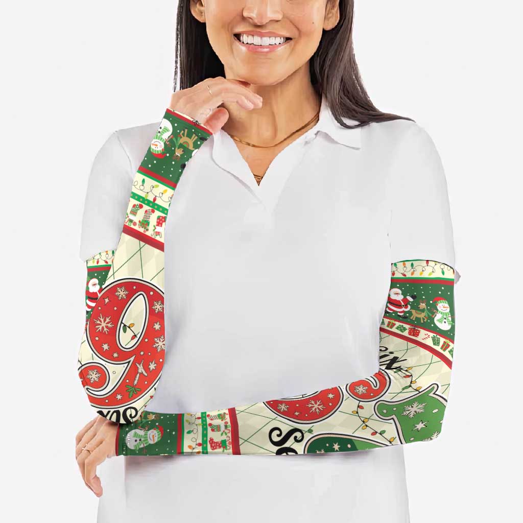 Funny Six Seven 67 Christmas Arm Sleeves Christmas Santa Patterns - Wonder Print Shop