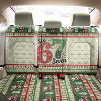 Funny Six Seven 67 Christmas Back Car Seat Cover Christmas Santa Patterns - Wonder Print Shop