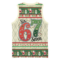 Funny Six Seven 67 Christmas Basketball Jersey Christmas Santa Patterns - Wonder Print Shop