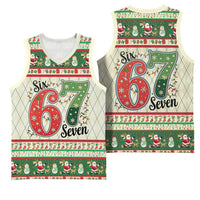 Funny Six Seven 67 Christmas Basketball Jersey Christmas Santa Patterns - Wonder Print Shop