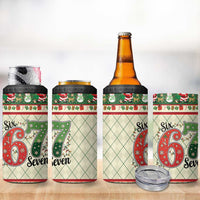 Funny Six Seven 67 Christmas 4 in 1 Can Cooler Tumbler Christmas Santa Patterns - Wonder Print Shop