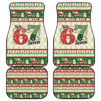 Funny Six Seven 67 Christmas Car Mats Christmas Santa Patterns - Wonder Print Shop