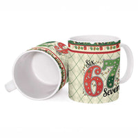 Funny Six Seven 67 Christmas Ceramic Mug Christmas Santa Patterns - Wonder Print Shop