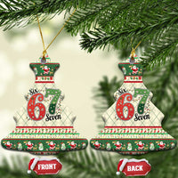 Funny Six Seven 67 Christmas Ceramic Ornament Christmas Santa Patterns - Wonder Print Shop
