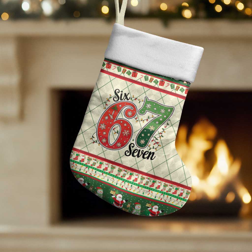 Funny Six Seven 67 Christmas Stocking Christmas Santa Patterns - Wonder Print Shop