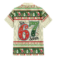 Funny Six Seven 67 Christmas Family Matching Mermaid Dress and Hawaiian Shirt Christmas Santa Patterns - Wonder Print Shop