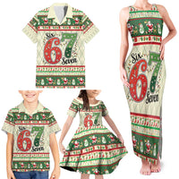 Funny Six Seven 67 Christmas Family Matching Tank Maxi Dress and Hawaiian Shirt Christmas Santa Patterns - Wonder Print Shop