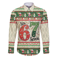 Funny Six Seven 67 Christmas Family Matching Tank Maxi Dress and Hawaiian Shirt Christmas Santa Patterns - Wonder Print Shop